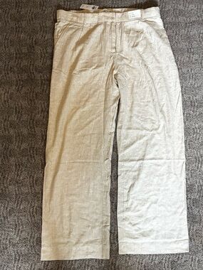Abercrombie & Fitch loose Linen-Blend Pants - Beige